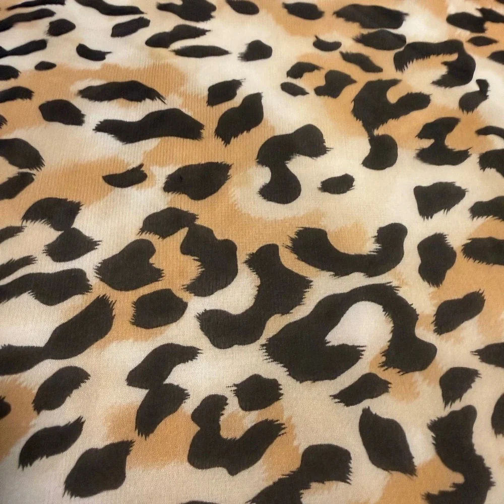 Leopard Print Silky Square Scarf 28